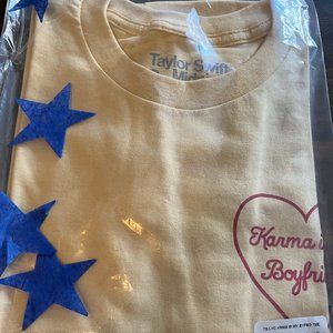 Authentic Taylor Swift Midnights Karma is My Boyfriend L, yellow t-shirt